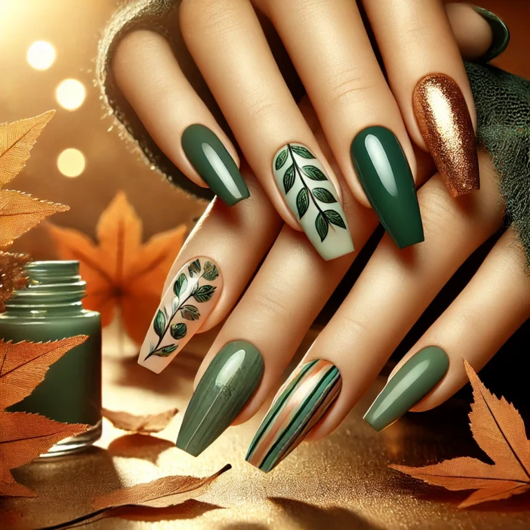 Green Fall Nails