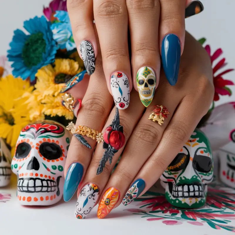 Mexican Aztec Nail Designs