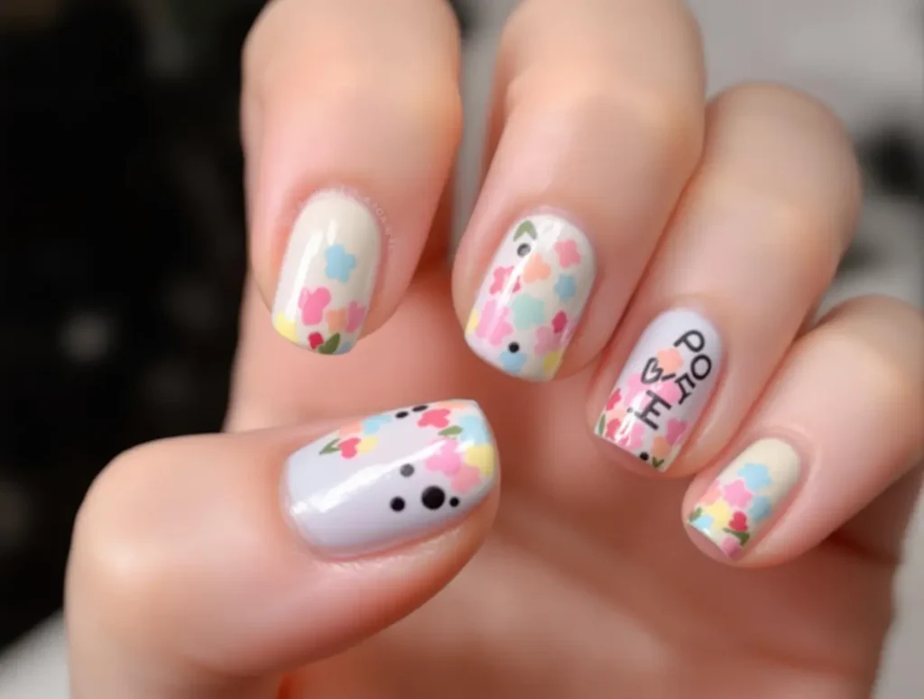 DIY Pastel Spring Nails Art for Beginners