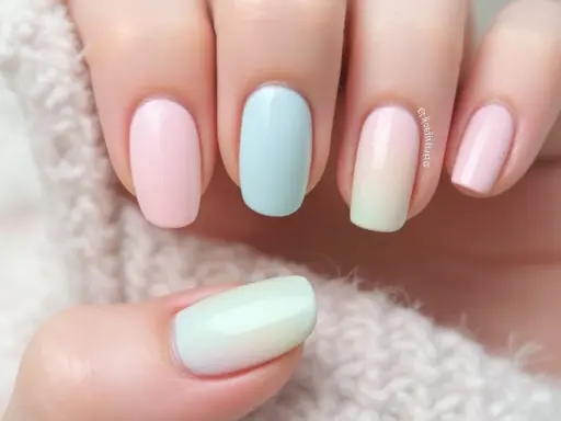 Pastel spring nails