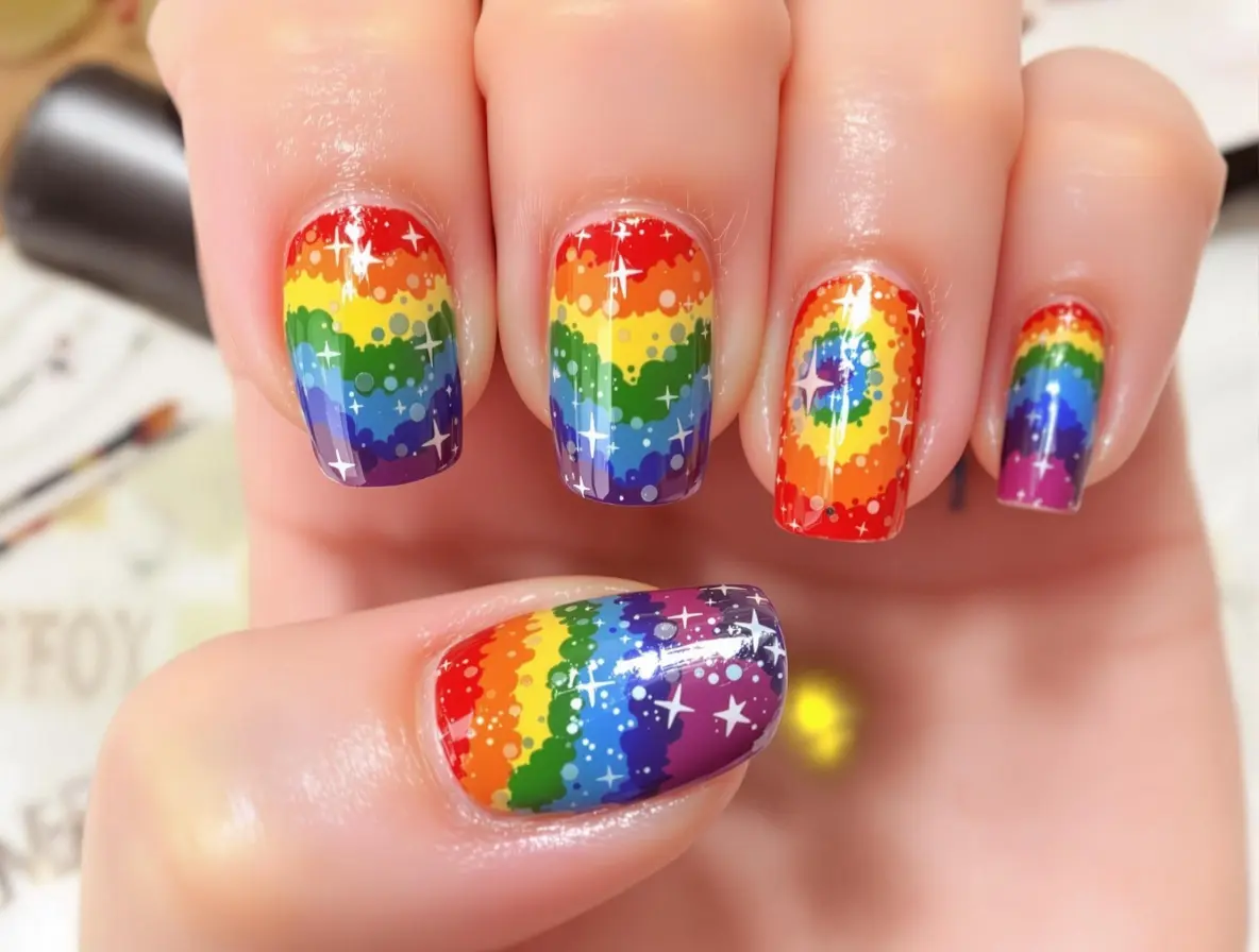 Rainbow Nails