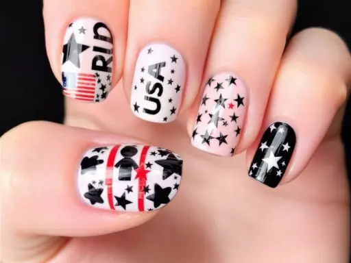 USA Nails art Stickers and Decals