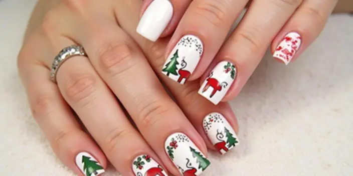 DIY Christmas Acrylic Nails Ideas