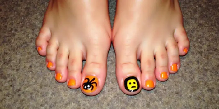 Toe Nail Art for Halloween Parties and Costumes