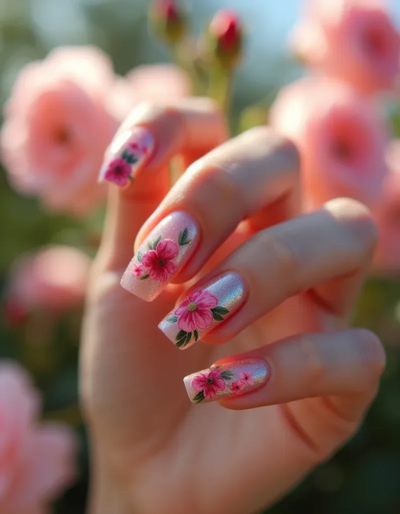 Tropical Blooms in Bloom Nail