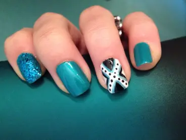 Turquoise Western Nails