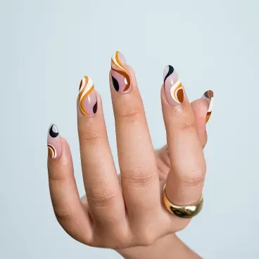 swirl nail designs