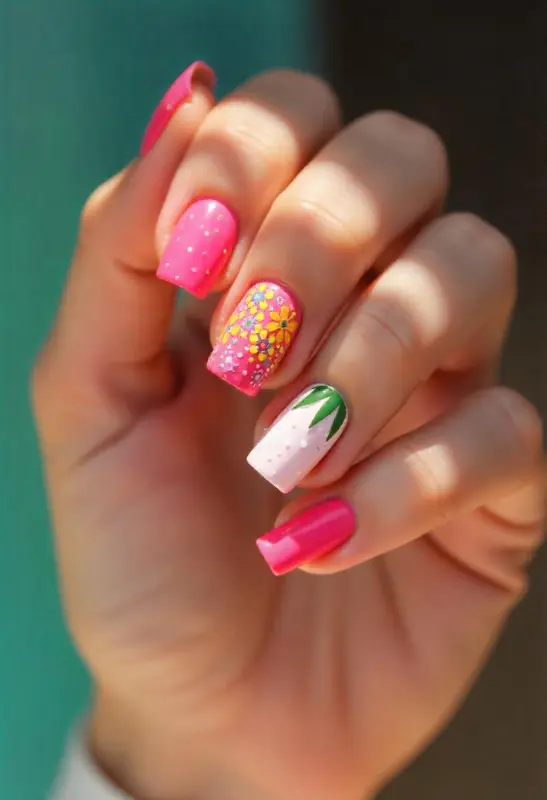 20 Bright Summer Nails: Colorful Inspirations for Your Summer Look ☀️🌴